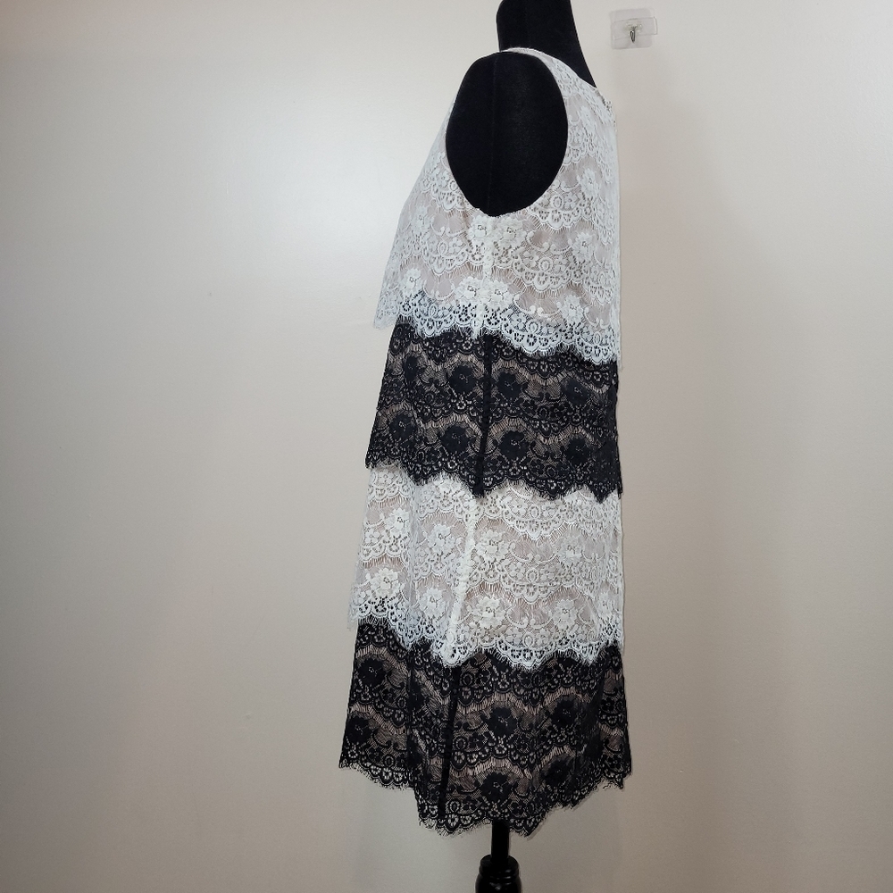 Jessica Simpson lacy dress black and white size 8 - Picture 5 of 10